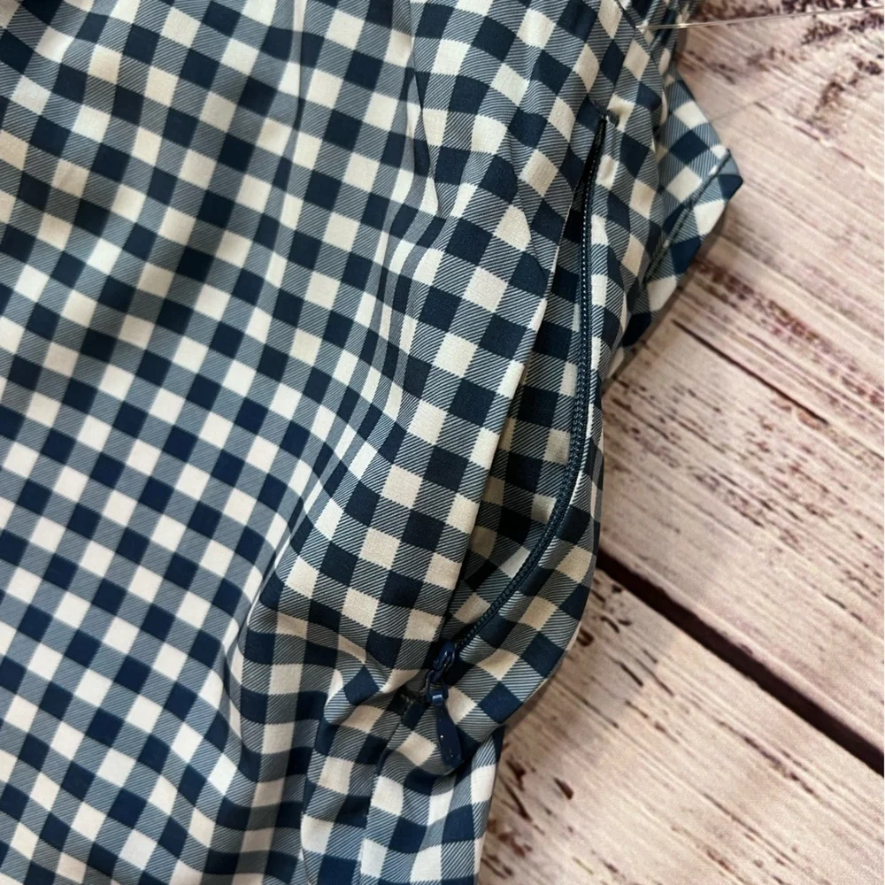 Johnny Was Calme Blue White Gingham Plaid Shorts - Picture 6 of 8